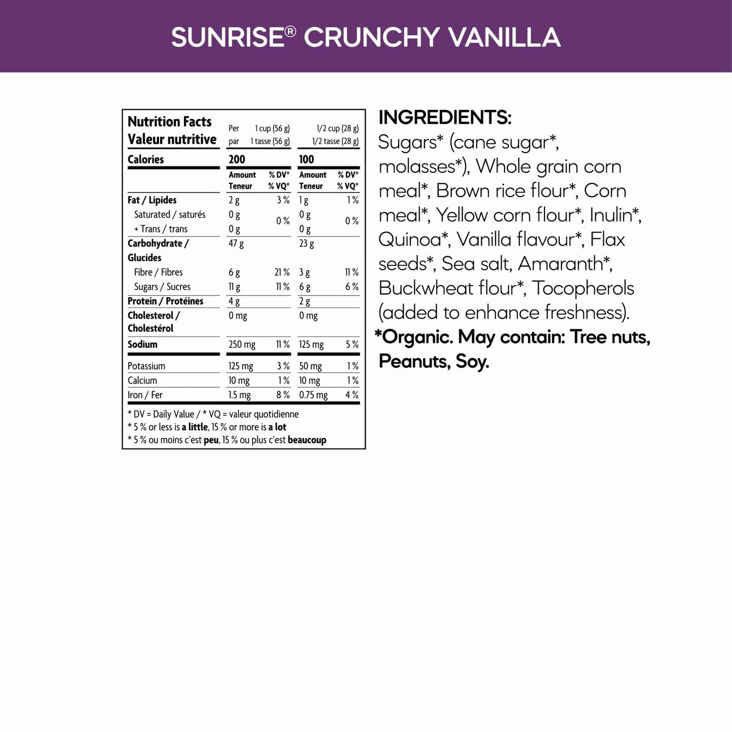 Sunrise Crunchy Vanilla Cereal