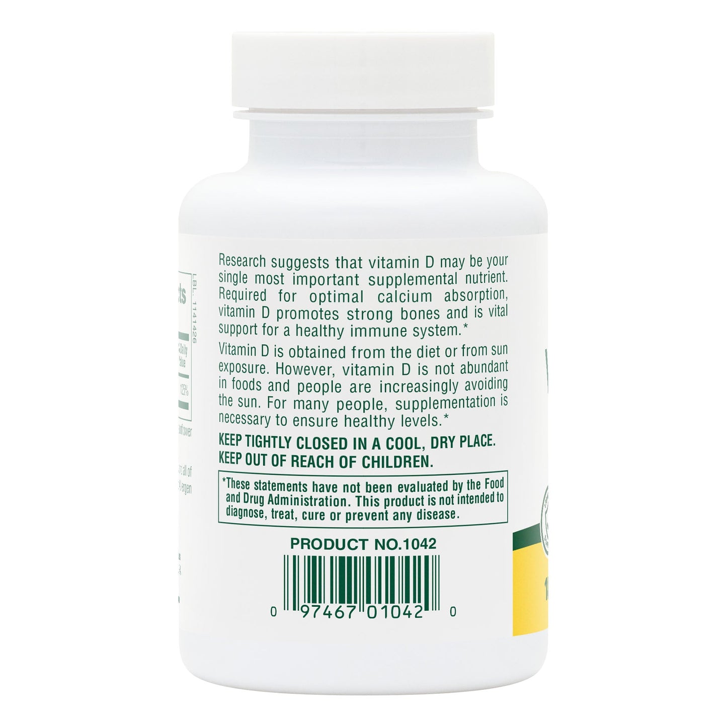 Vitamin D3 1000 IU Softgels