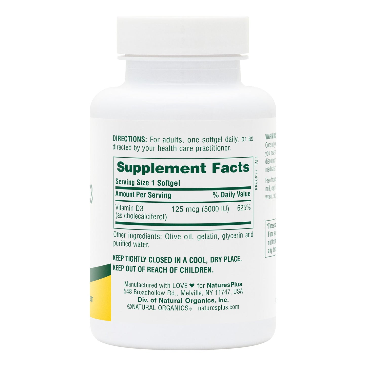 Vitamin D3 5000 IU Softgels