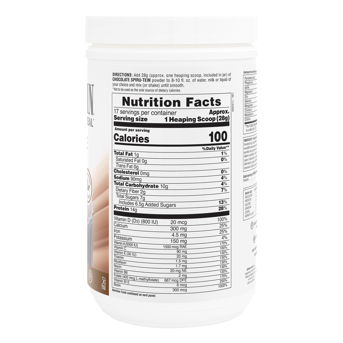 SPIRU-TEIN® Protein Powder Meal** - Chocolate