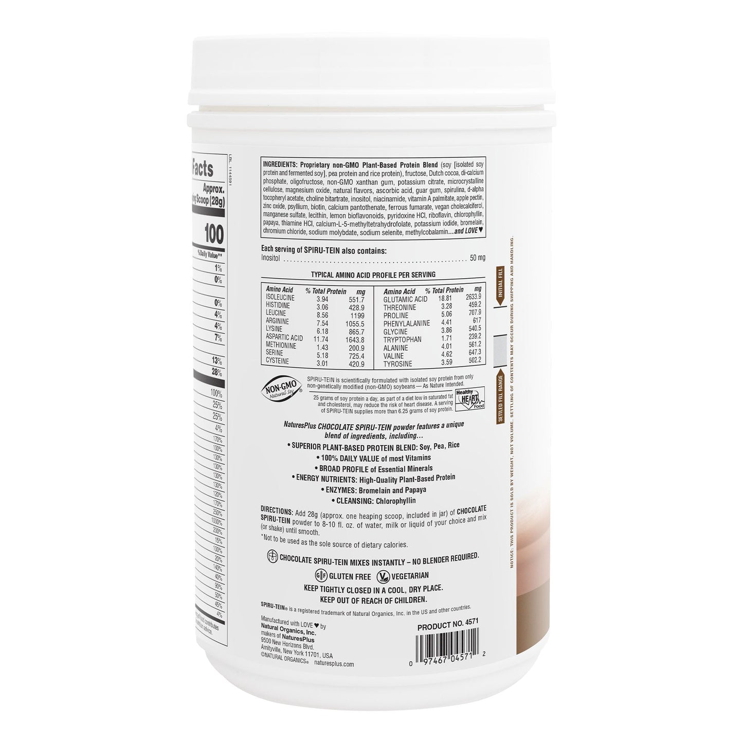 SPIRU-TEIN® Protein Powder Meal** - Chocolate