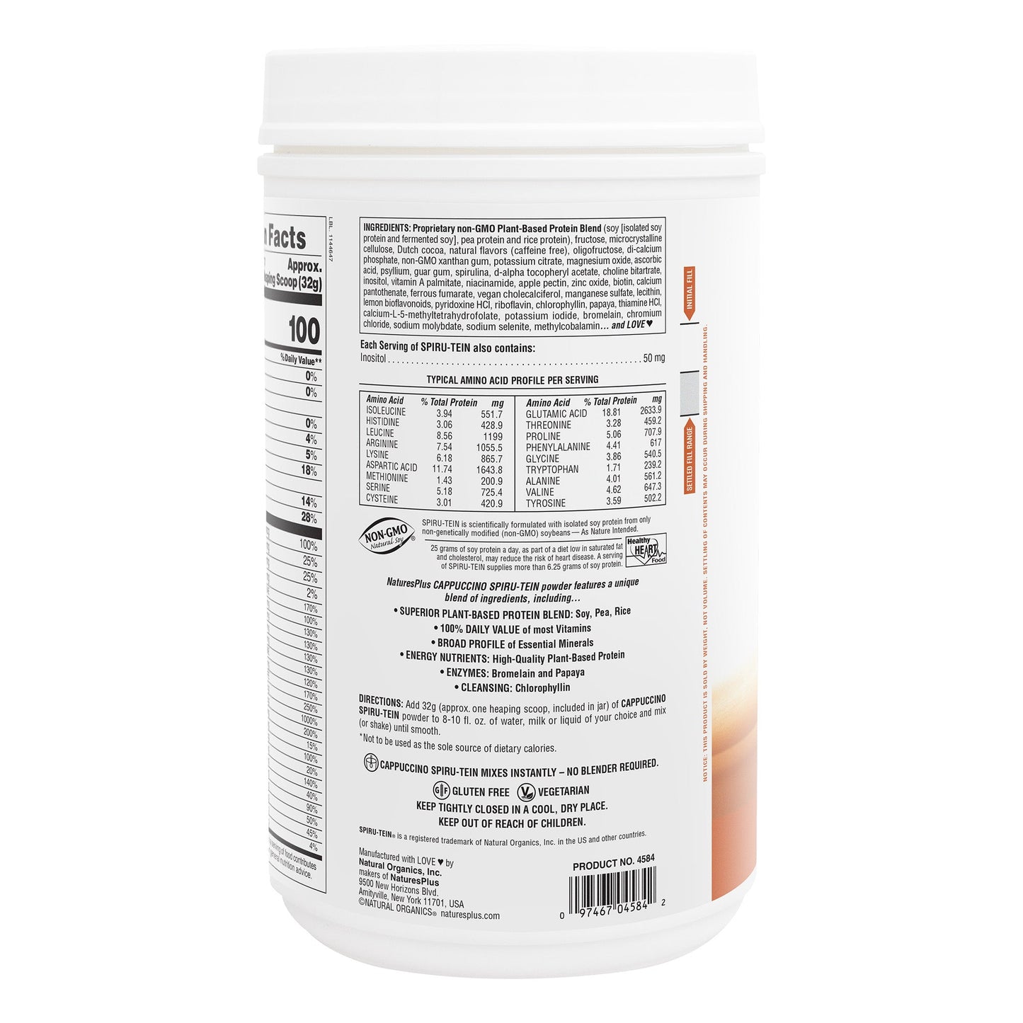 SPIRU-TEIN® Protein Powder Meal** - Cappuccino