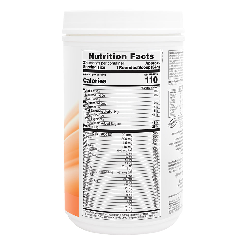 SPIRU-TEIN® Protein Powder Meal** - Peaches & Cream