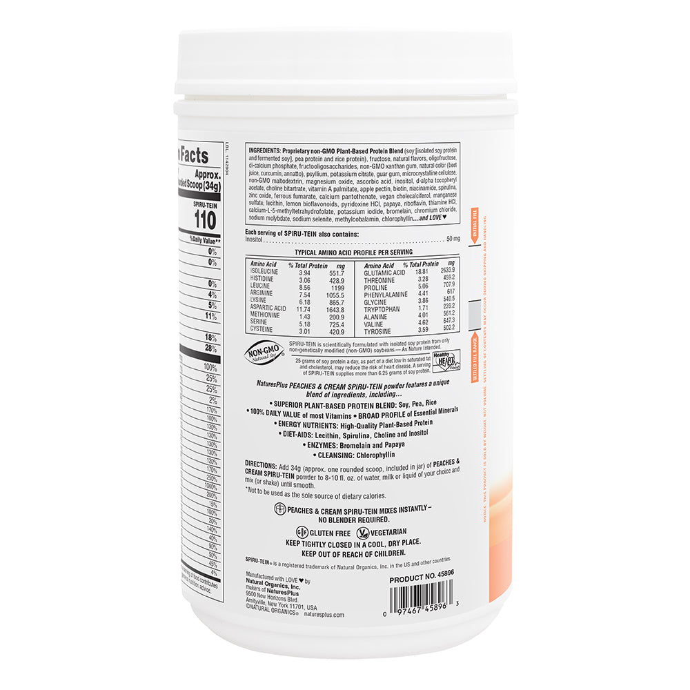 SPIRU-TEIN® Protein Powder Meal** - Peaches & Cream