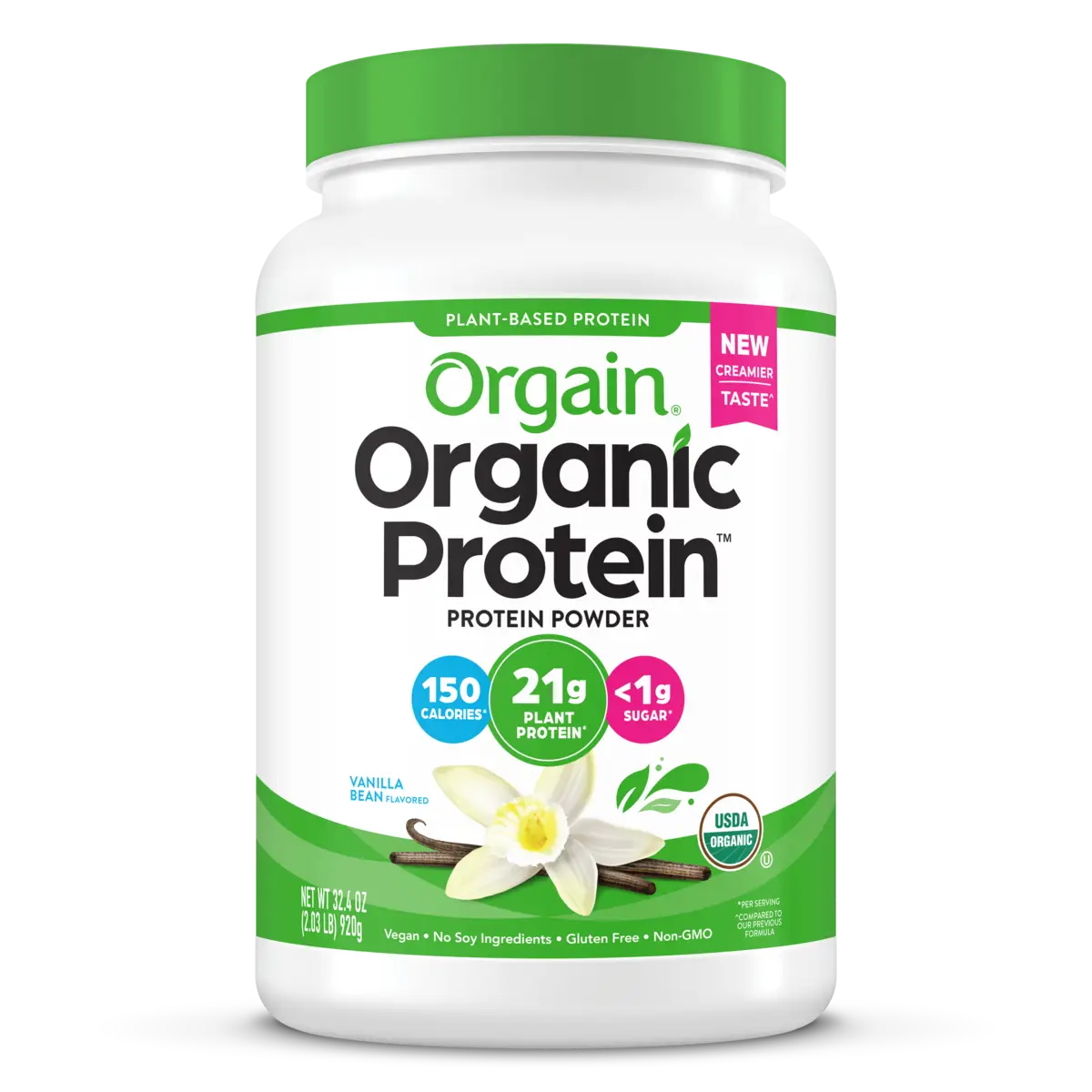 Organic Protein™ Plant Based Protein Powder - Vanilla Bean