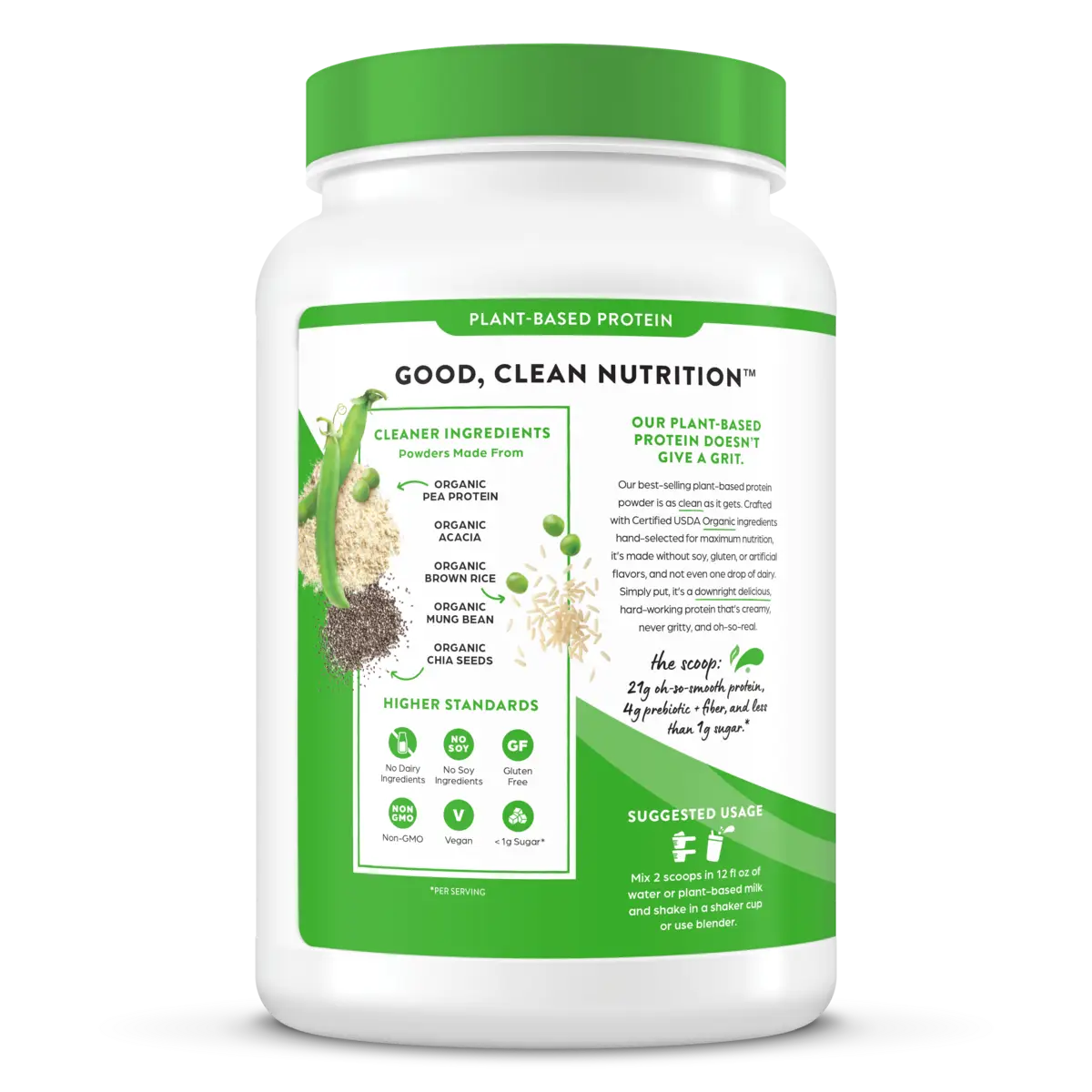 Organic Protein™ Plant Based Protein Powder - Vanilla Bean