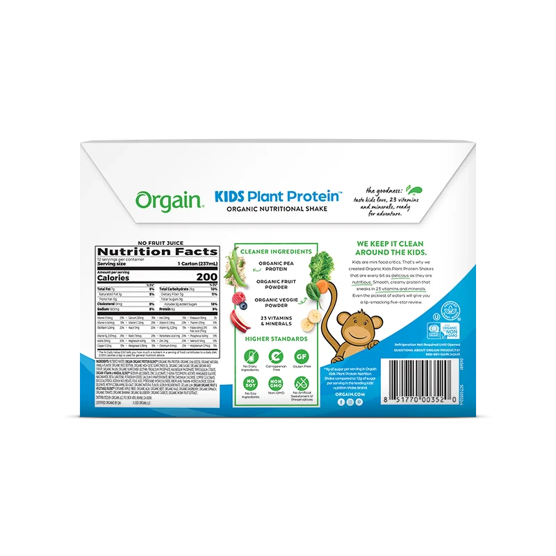 Kids Organic Plant Protein Nutritional Shake - Vanilla