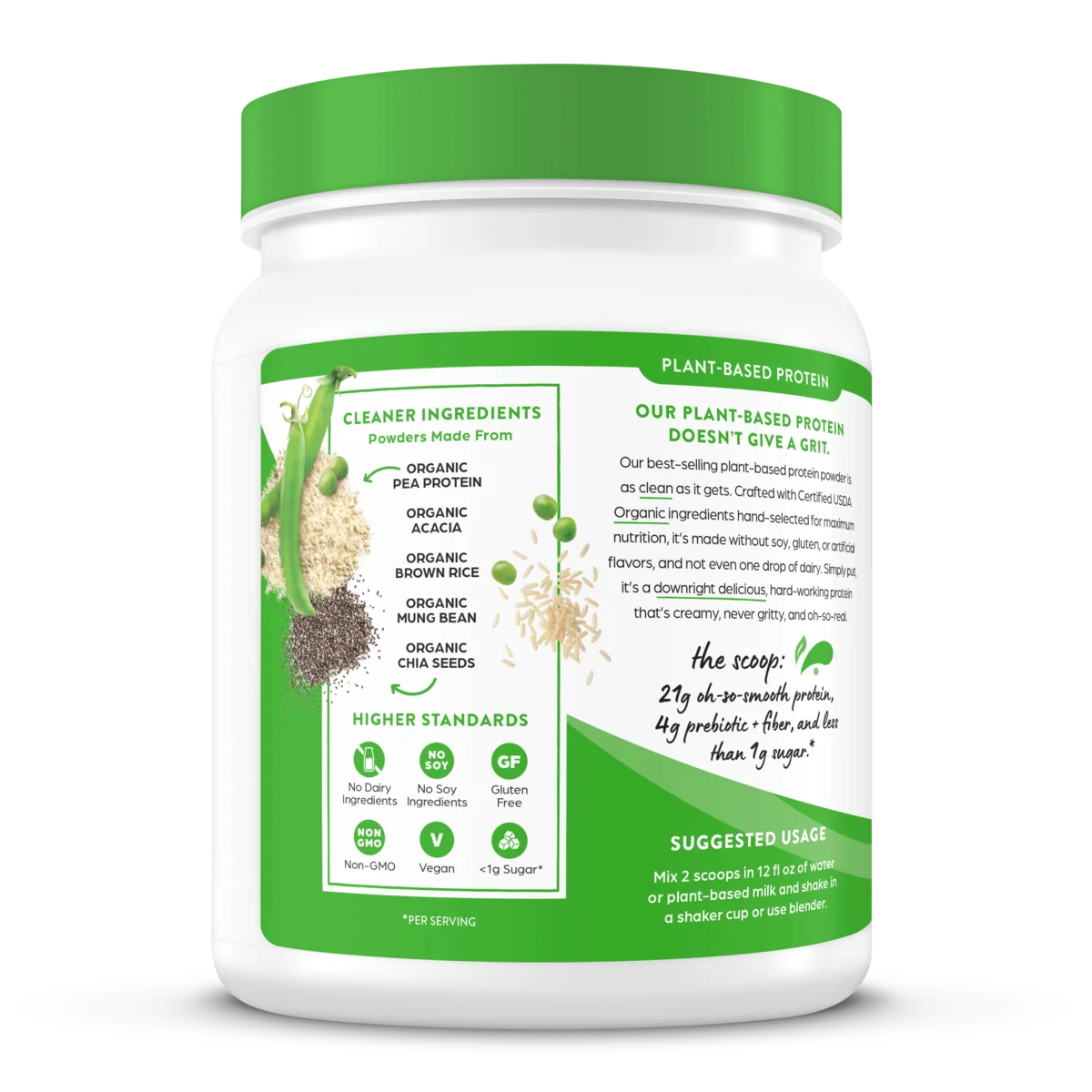 Organic Protein™ Plant Based Protein Powder - Vanilla Bean