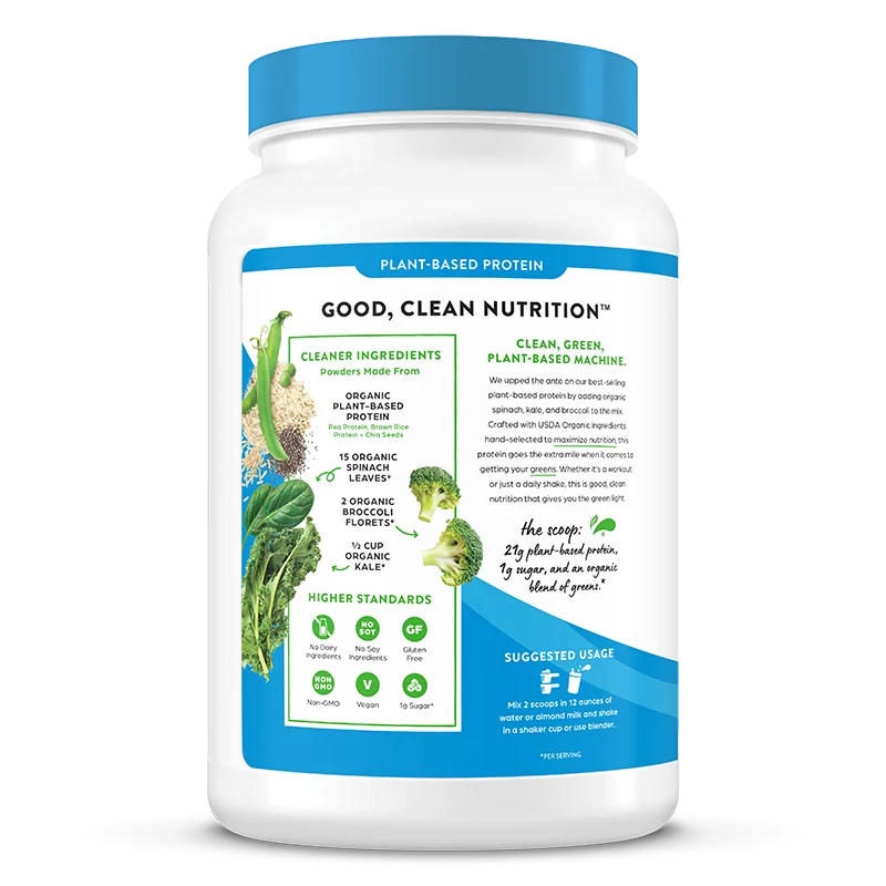 Organic Protein™ & Greens Plant Based Protein Powder - Vanilla Bean