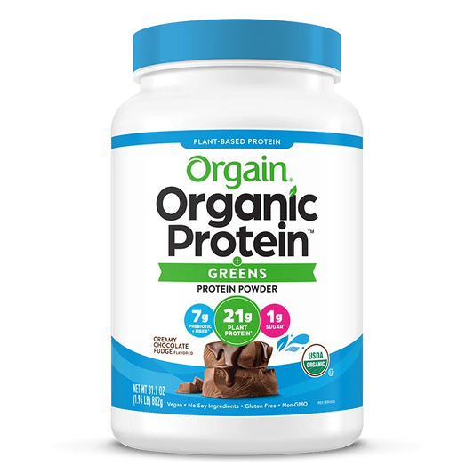 Organic Protein™ & Greens Plant Based Protein Powder - Creamy Chocolate Fudge