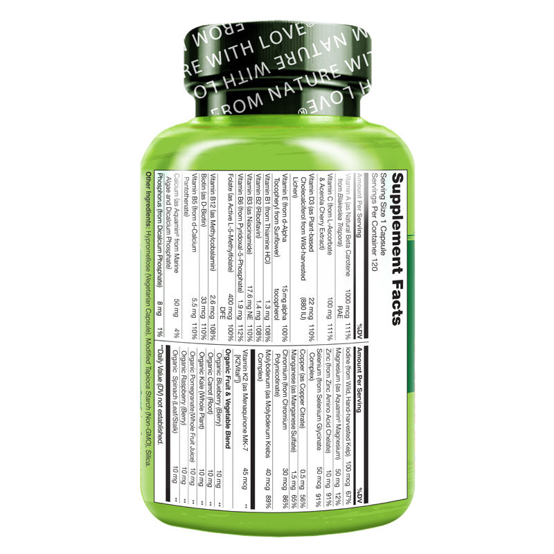 One Daily Multivitamin for Men - Vegan Friendly, Plant-Based, Whole Food Vitamin