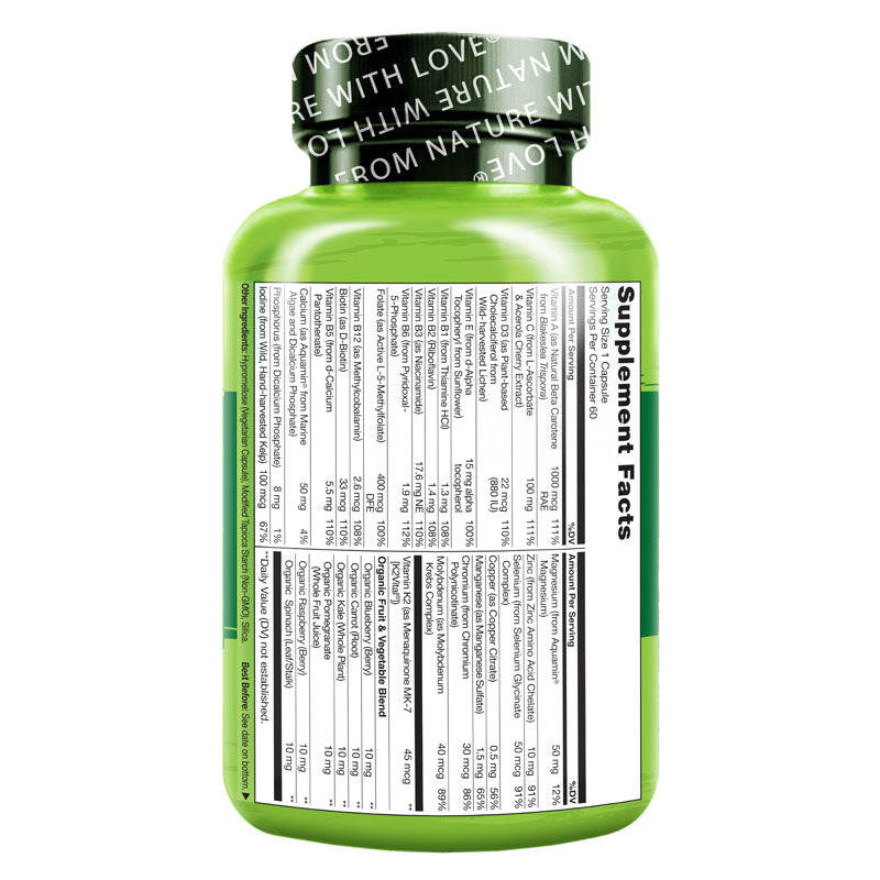 One Daily Multivitamin for Men - Vegan Friendly, Plant-Based, Whole Food Vitamin