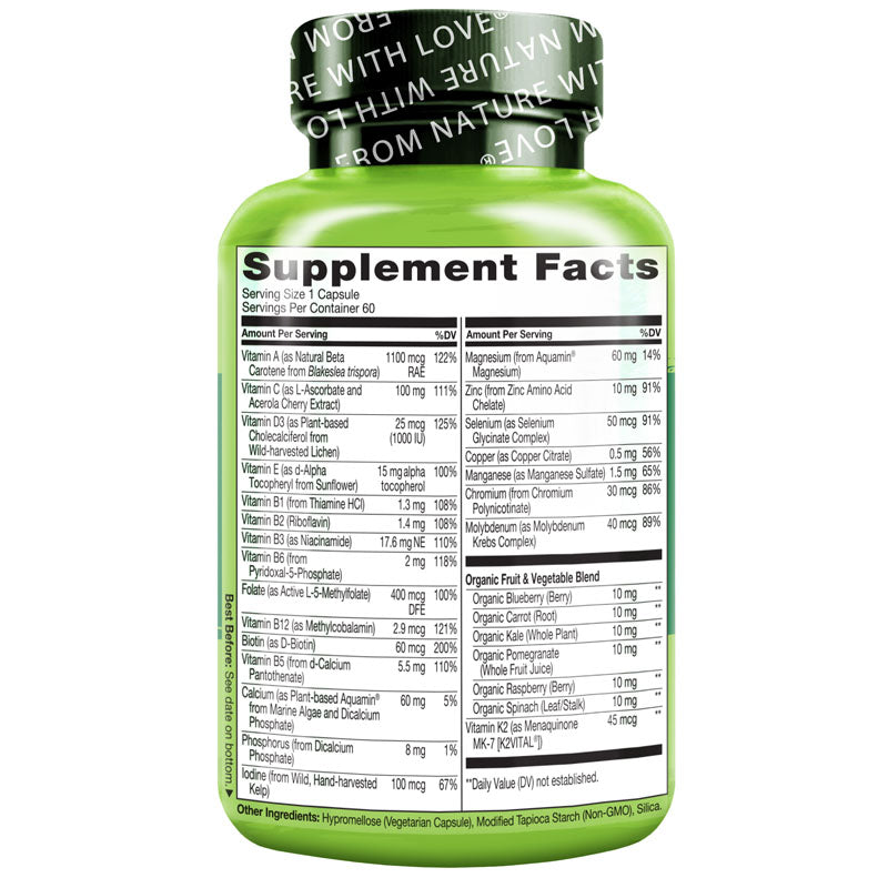 One Daily Multivitamin for Men Over 50 - Vegan Friendly, Plant-Based, Whole Food Vitamin