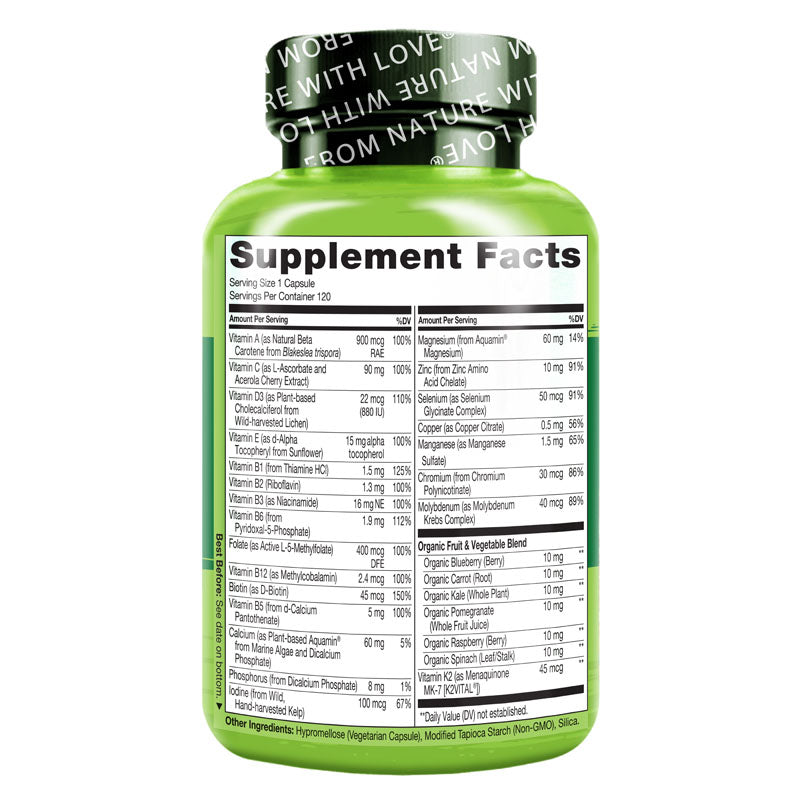 One Daily Multivitamin for Women Over 50 - Vegan Friendly, Plant-Based, Whole Food Vitamin