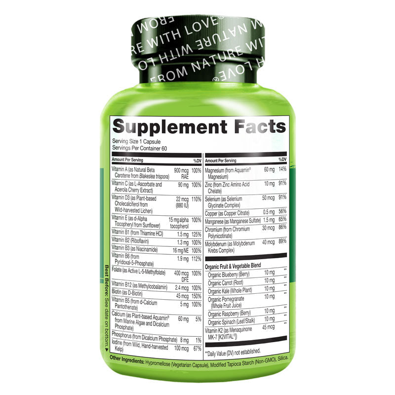 One Daily Multivitamin for Women Over 50 - Vegan Friendly, Plant-Based, Whole Food Vitamin