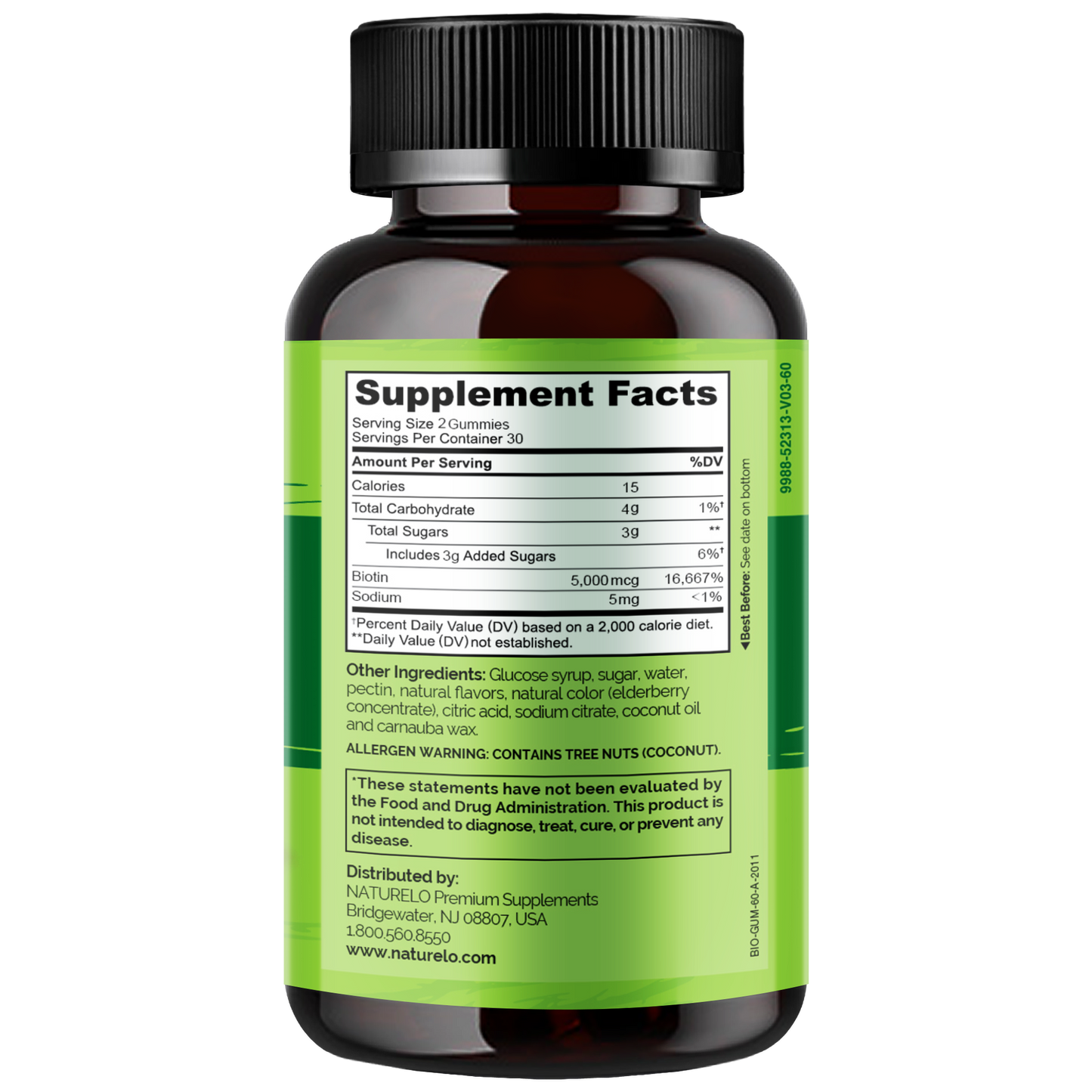 Biotin Gummy Supplement Support Healthy Hair, Skin and Nails