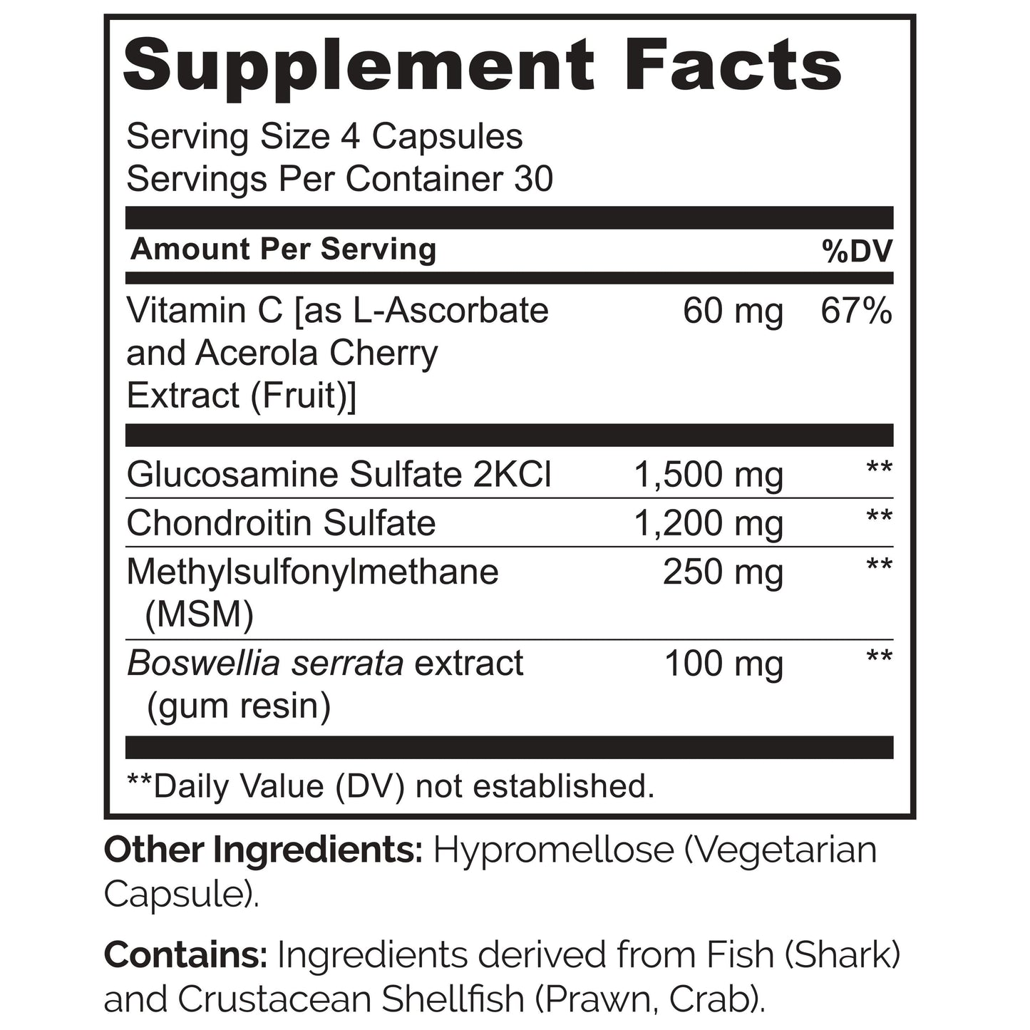 Glucosamine Chondroitin MSM Supplement