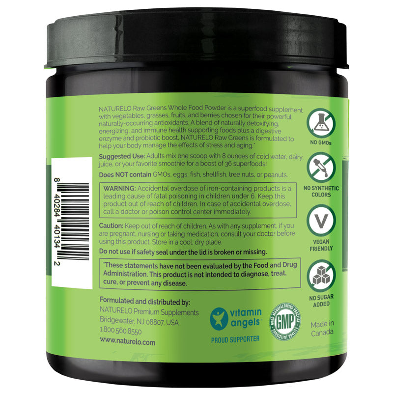 Raw Greens Superfood Powder, Organic Superfood Blend