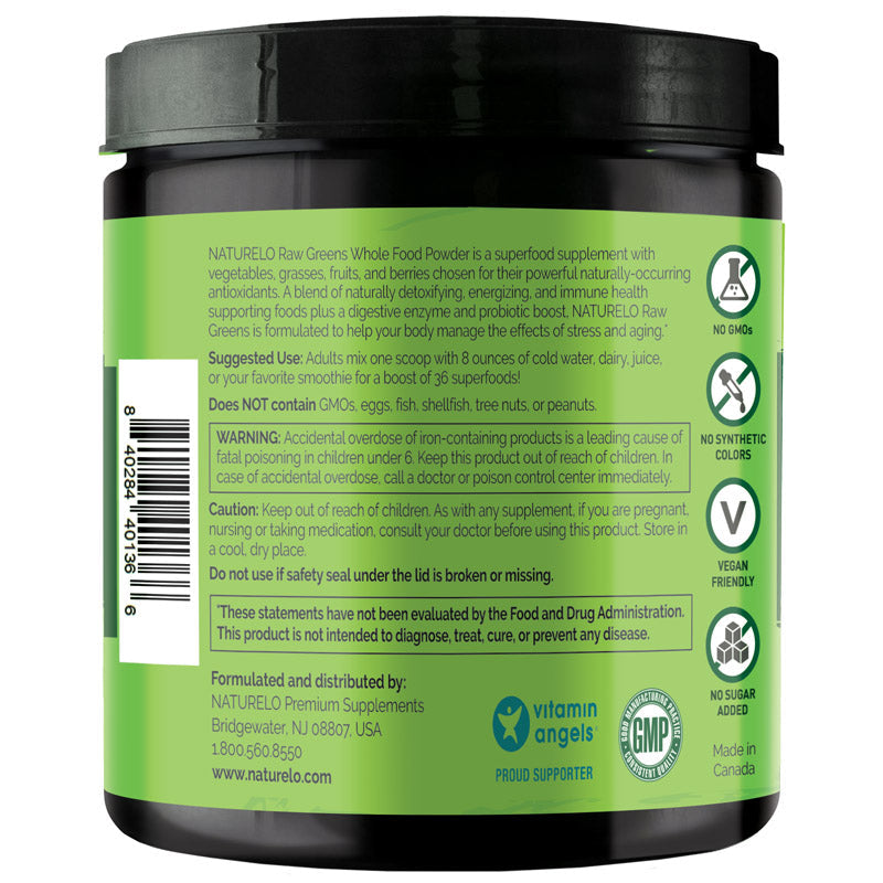 Raw Greens Superfood Powder, Organic Superfood Blend