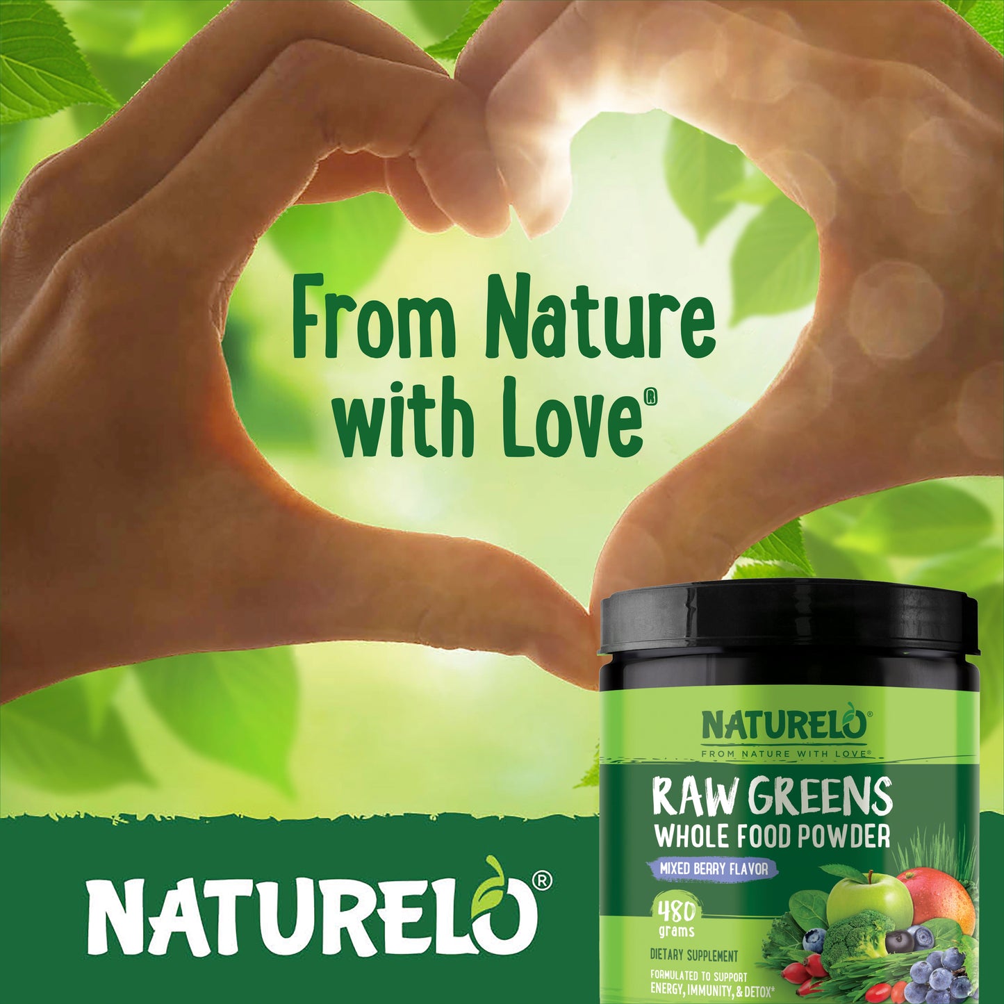 Raw Greens Superfood Powder, Organic Superfood Blend