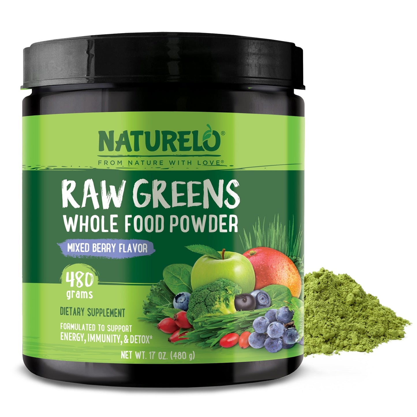 Raw Greens Superfood Powder, Organic Superfood Blend