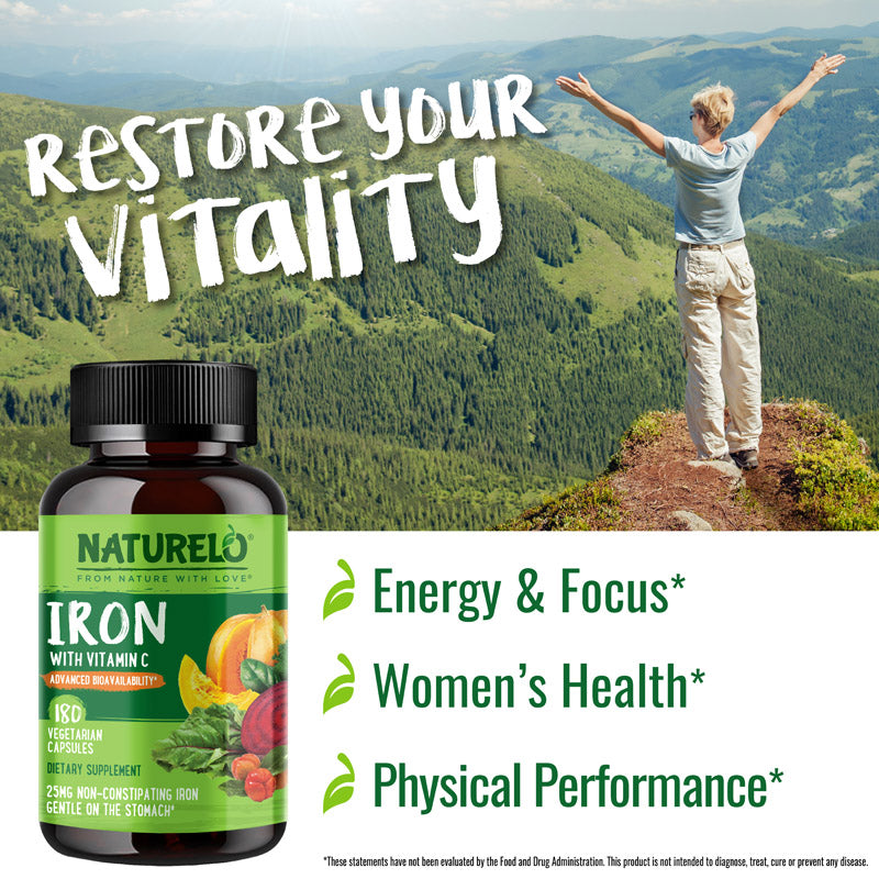 Vegan Iron Supplement with Vitamin C