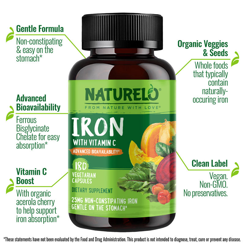 Vegan Iron Supplement with Vitamin C