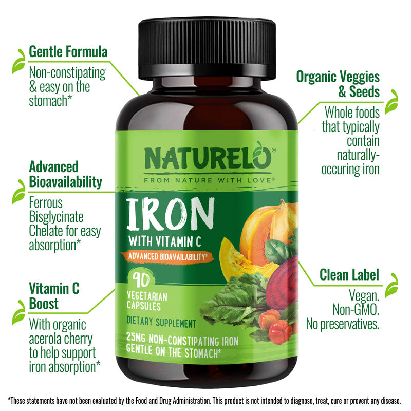 Vegan Iron Supplement with Vitamin C