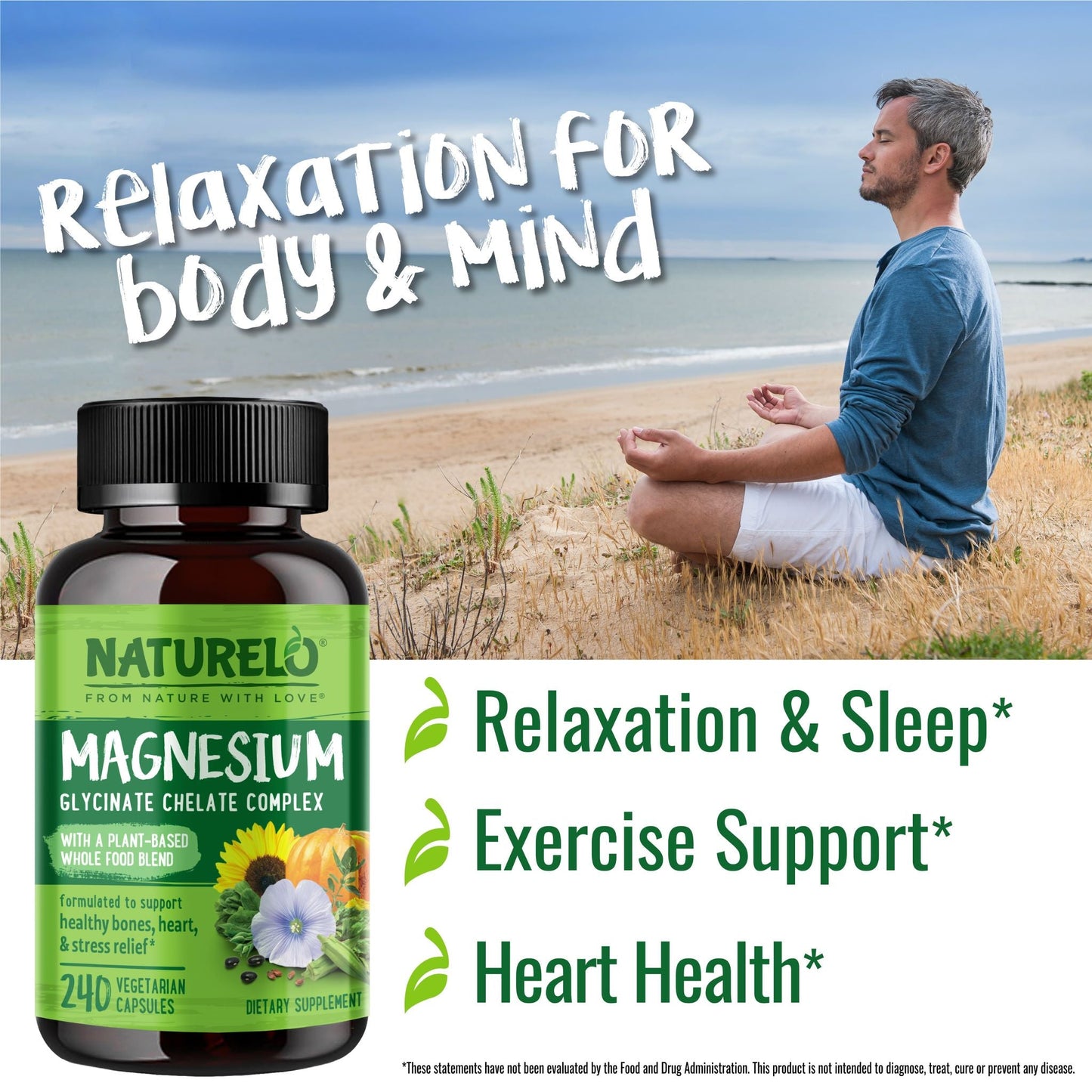 Plant-Based Magnesium Glycinate Complex Supplement