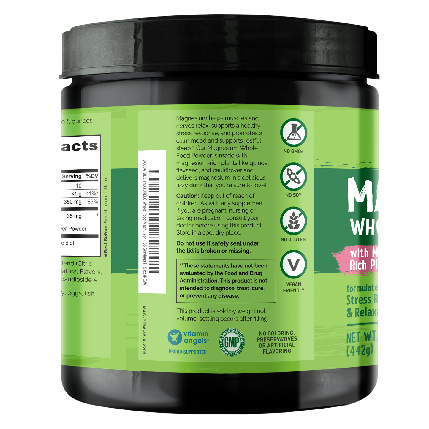 Magnesium Powder with Organic Whole Food Blend