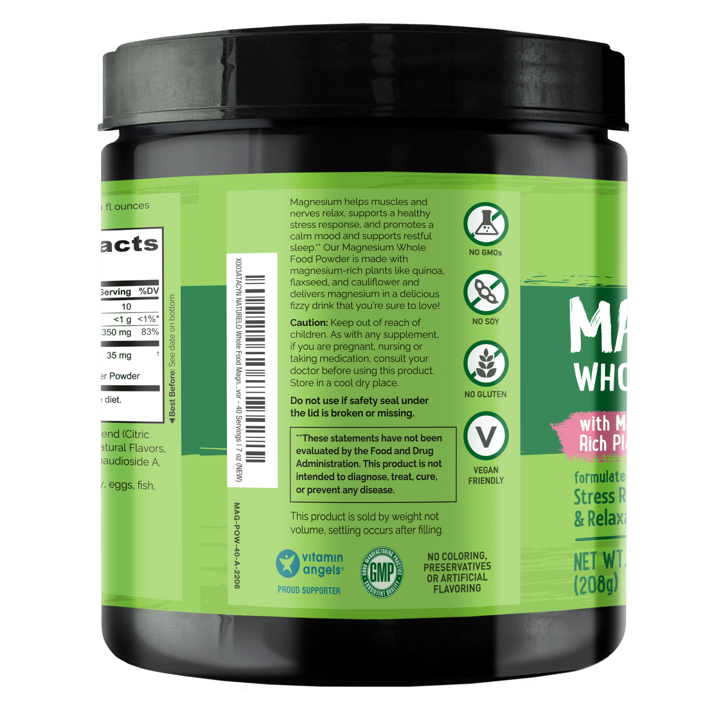 Magnesium Powder with Organic Whole Food Blend