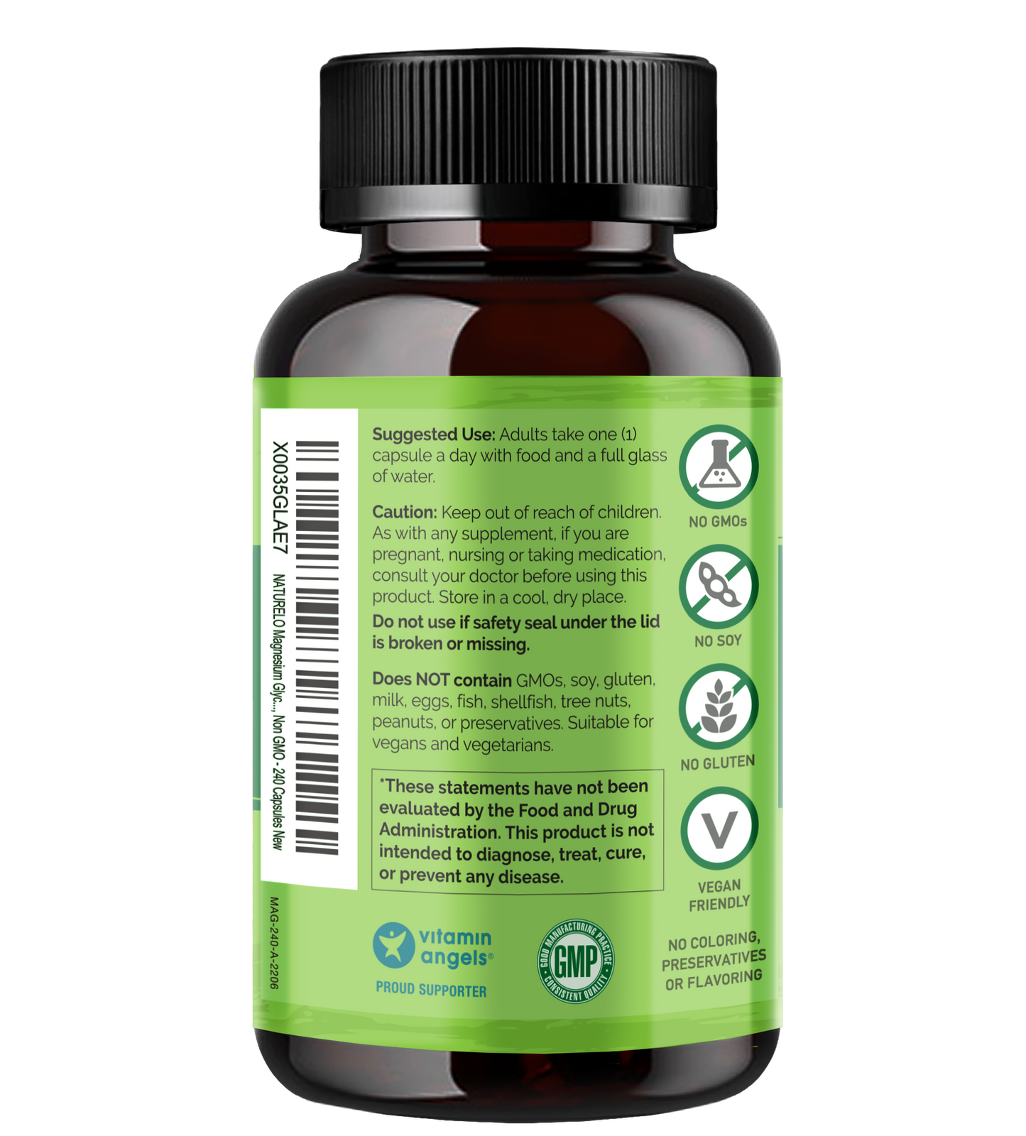 Plant-Based Magnesium Glycinate Complex Supplement