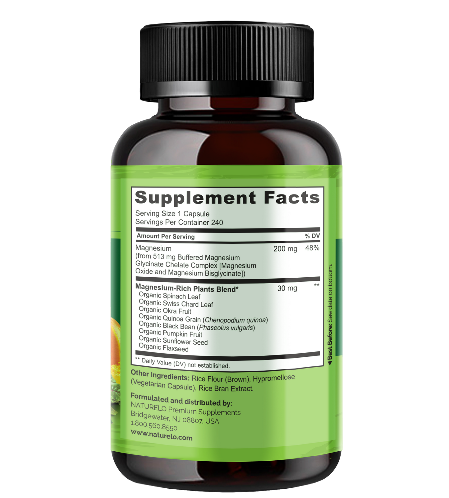 Plant-Based Magnesium Glycinate Complex Supplement