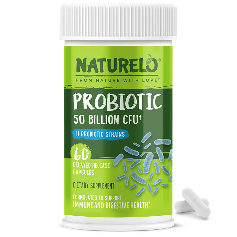 Vegan Probiotic Supplement with 50 Billion CFU and 11 Researched Probiotic Strains