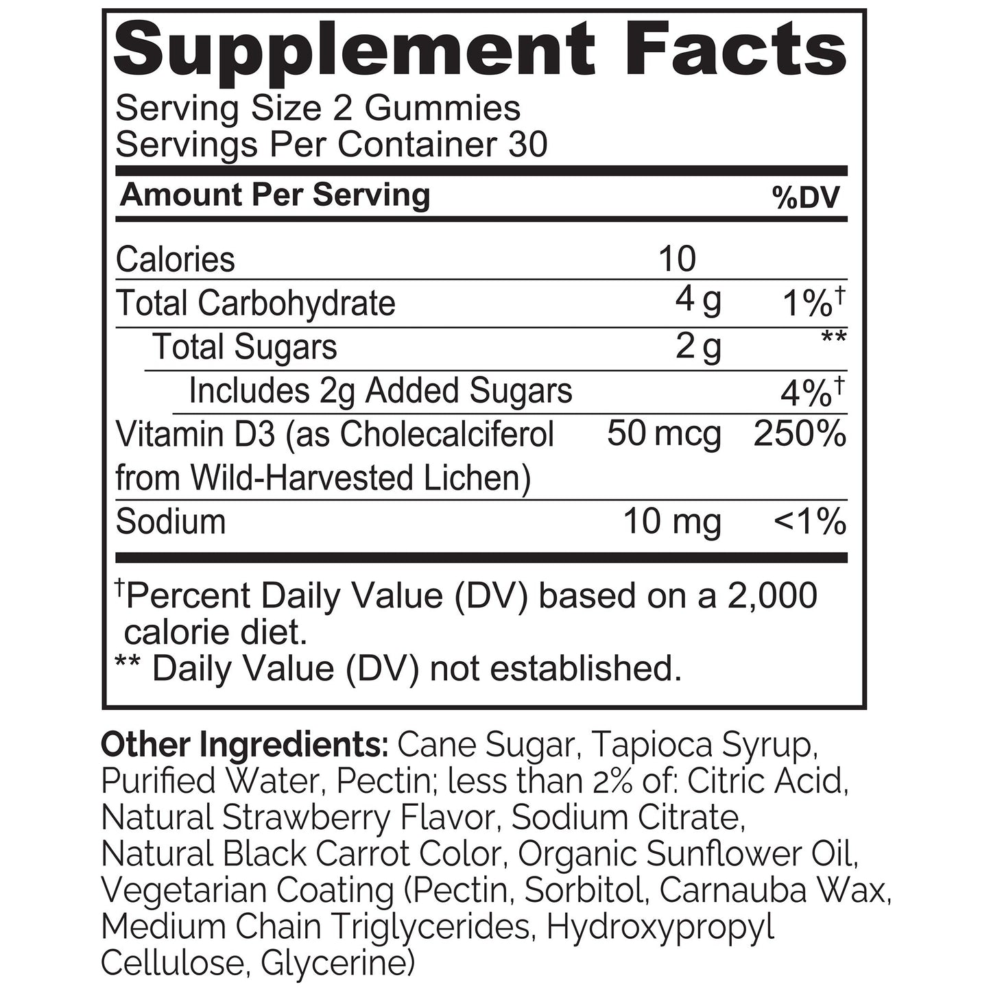 Whole Food Vitamin D3 Gummies for Adults