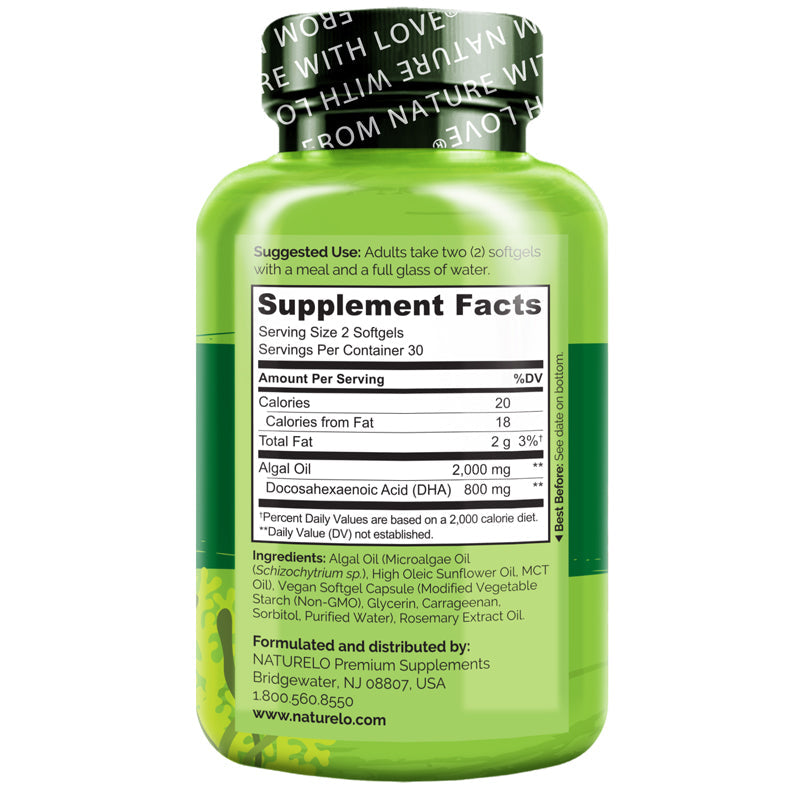 Vegan DHA Supplement with Omega-3 from Algae