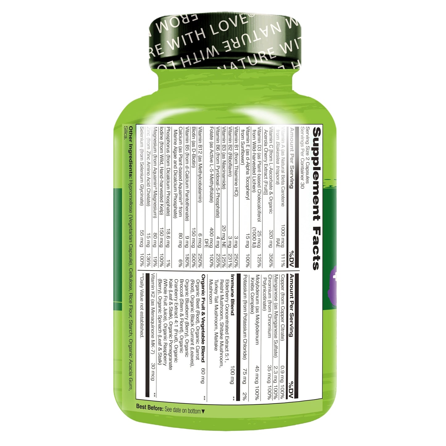 Whole Food Multivitamin with Immune Support Blend