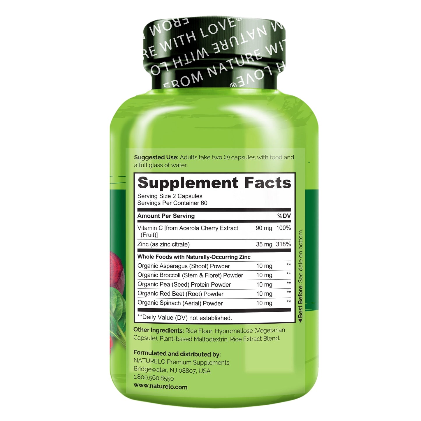 Whole Food Vegan Zinc Complex Supplement