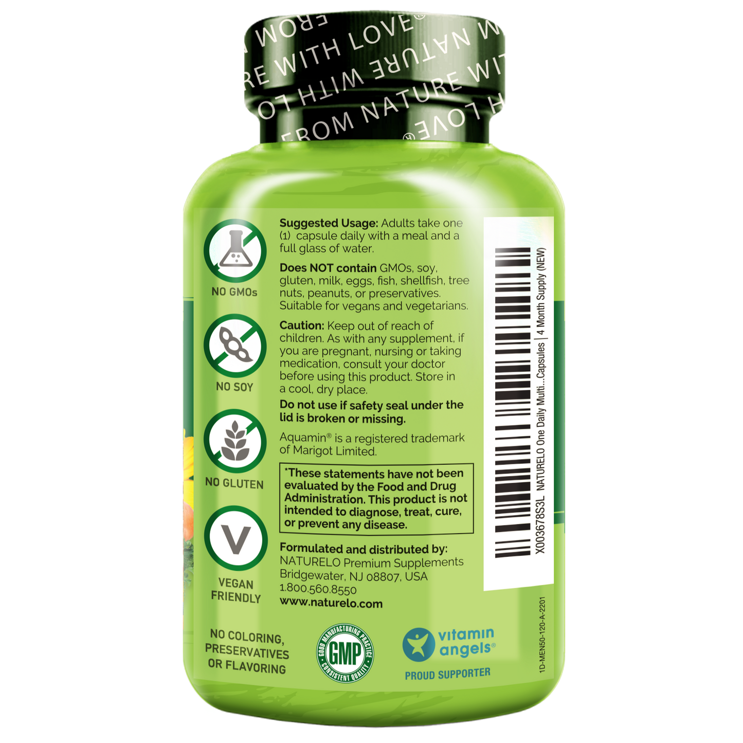 One Daily Multivitamin for Men Over 50 - Vegan Friendly, Plant-Based, Whole Food Vitamin