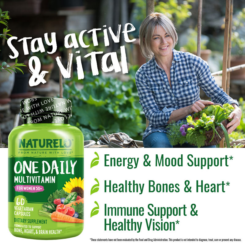 One Daily Multivitamin for Women Over 50 - Vegan Friendly, Plant-Based, Whole Food Vitamin