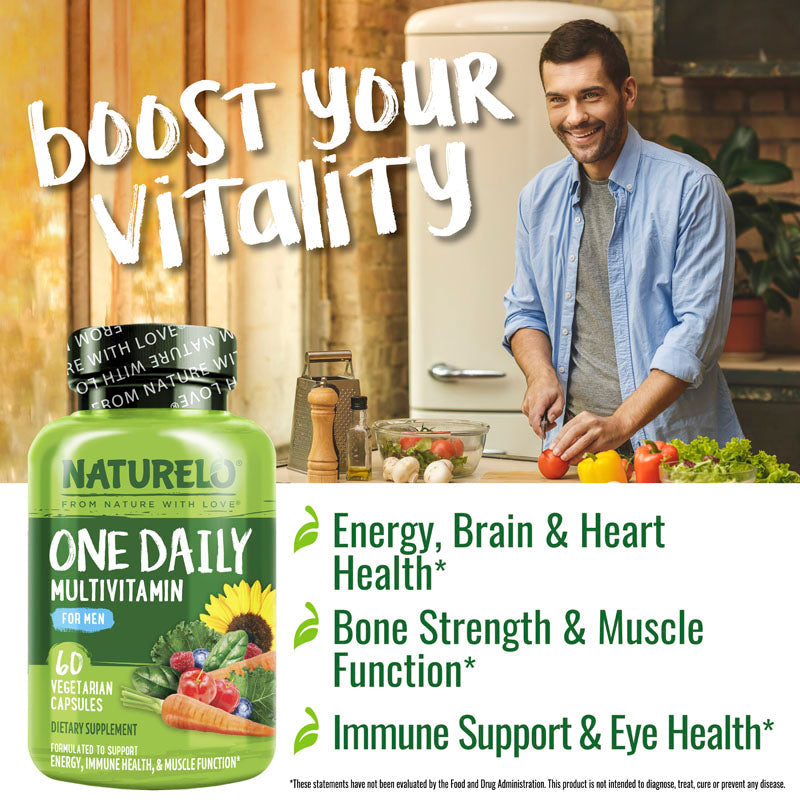 One Daily Multivitamin for Men - Vegan Friendly, Plant-Based, Whole Food Vitamin