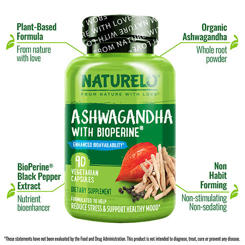 Ashwagandha Root Powder Supplement with Bioperine