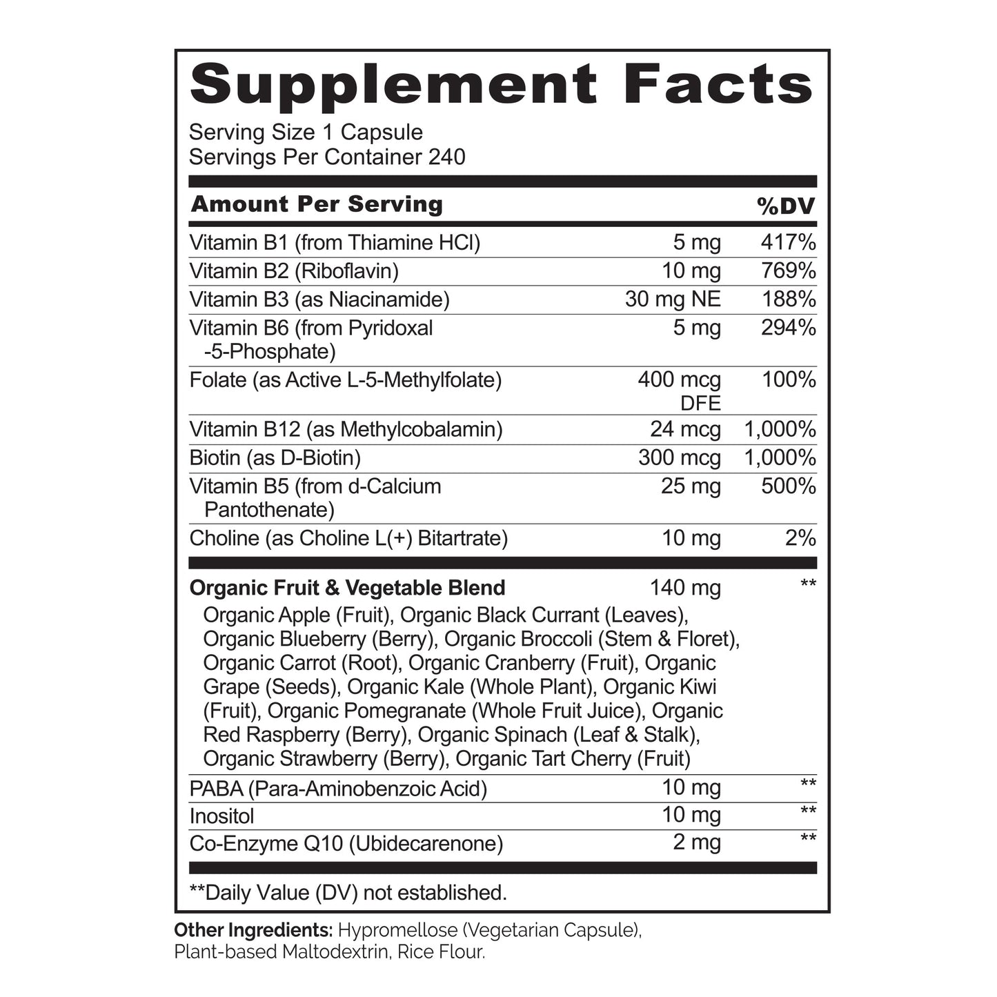 B Complex Supplement with CoQ10