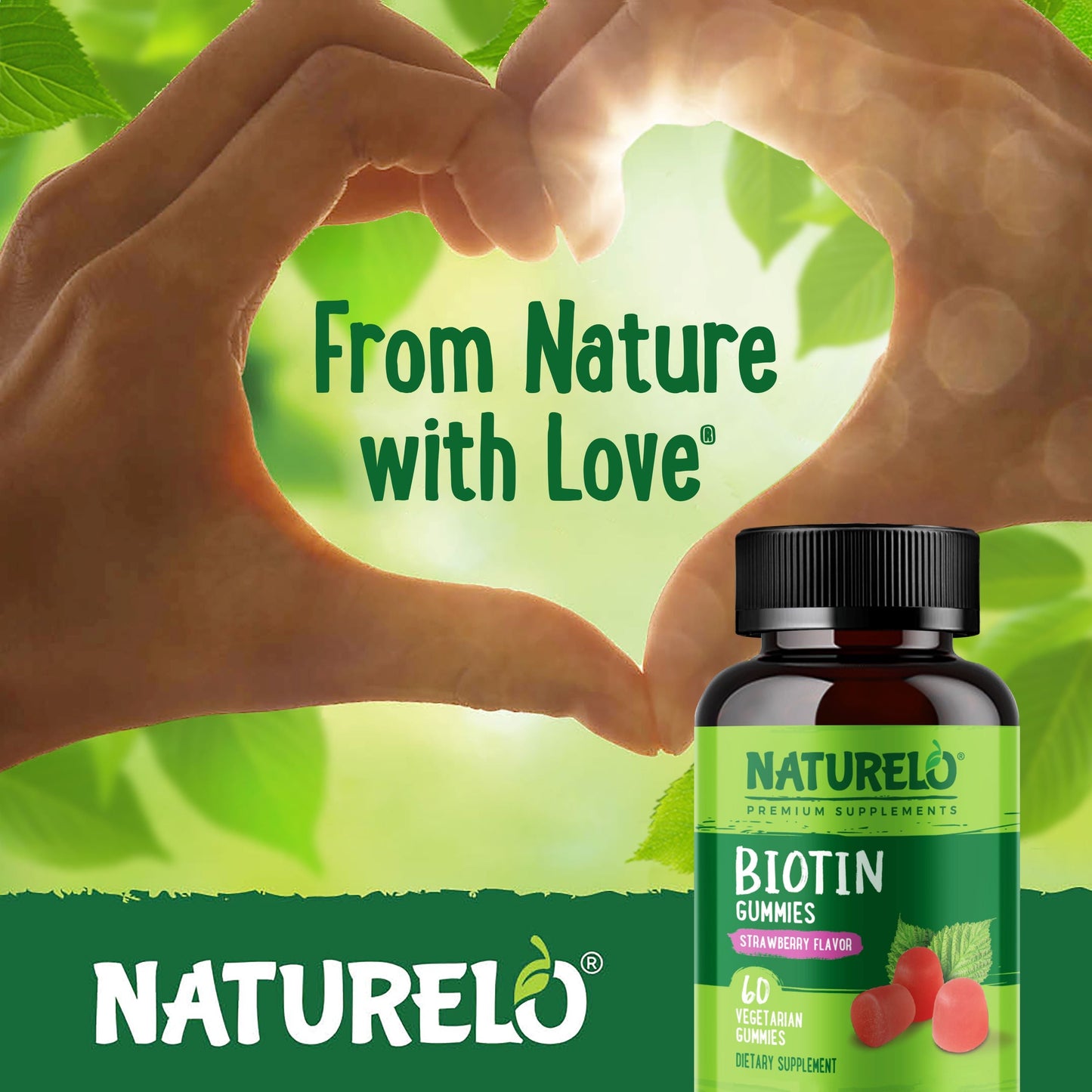 Biotin Gummy Supplement Support Healthy Hair, Skin and Nails