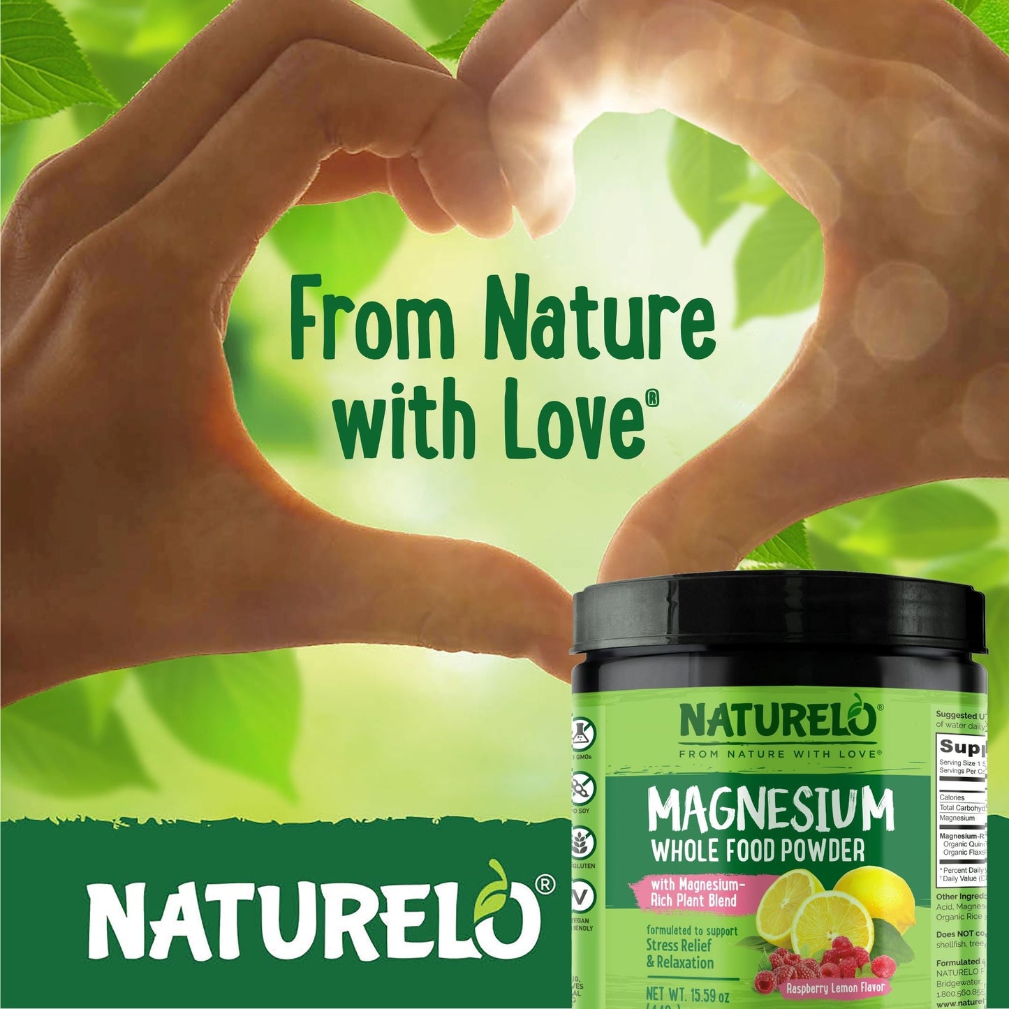 Magnesium Powder with Organic Whole Food Blend