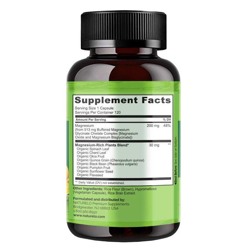 Plant-Based Magnesium Glycinate Complex Supplement