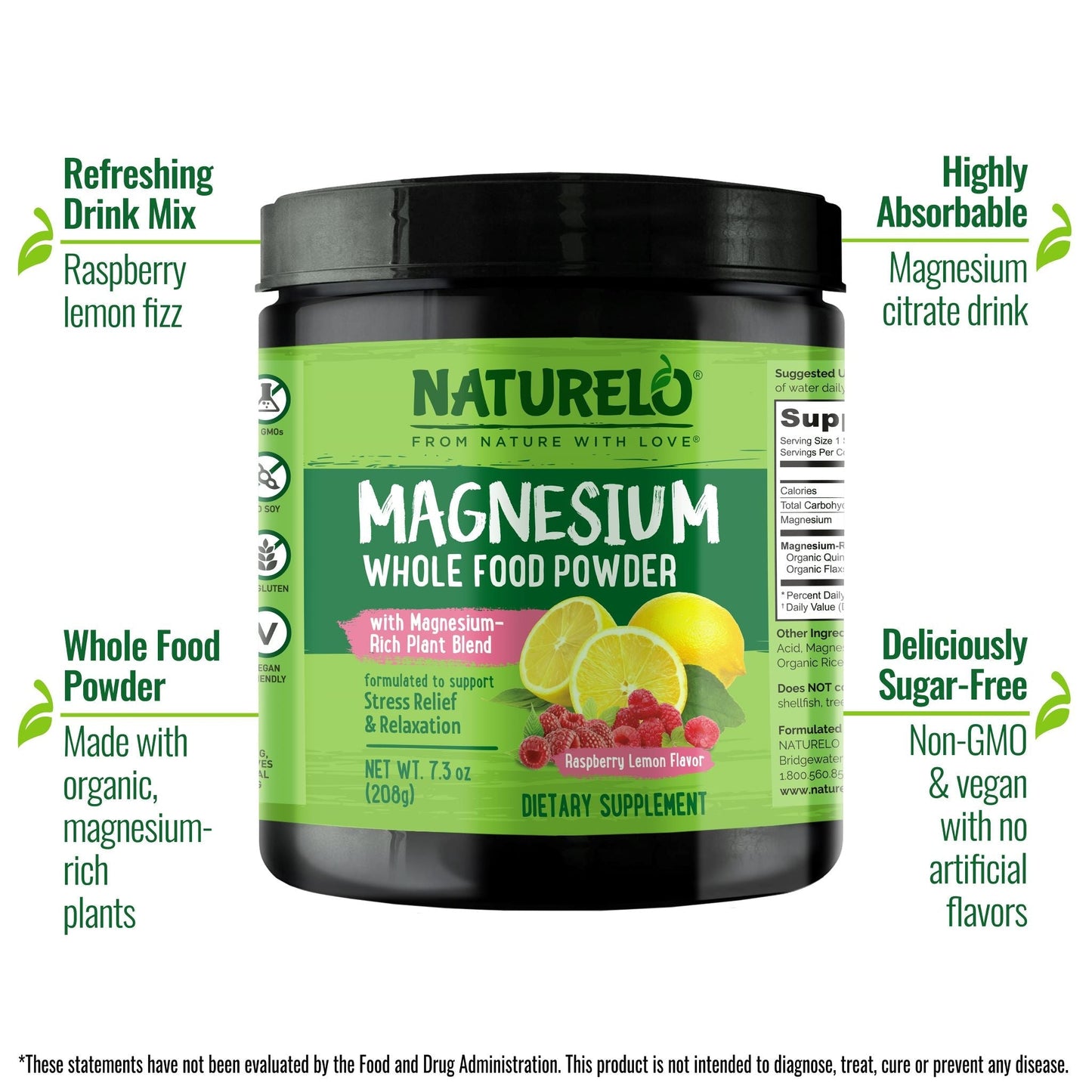 Magnesium Powder with Organic Whole Food Blend