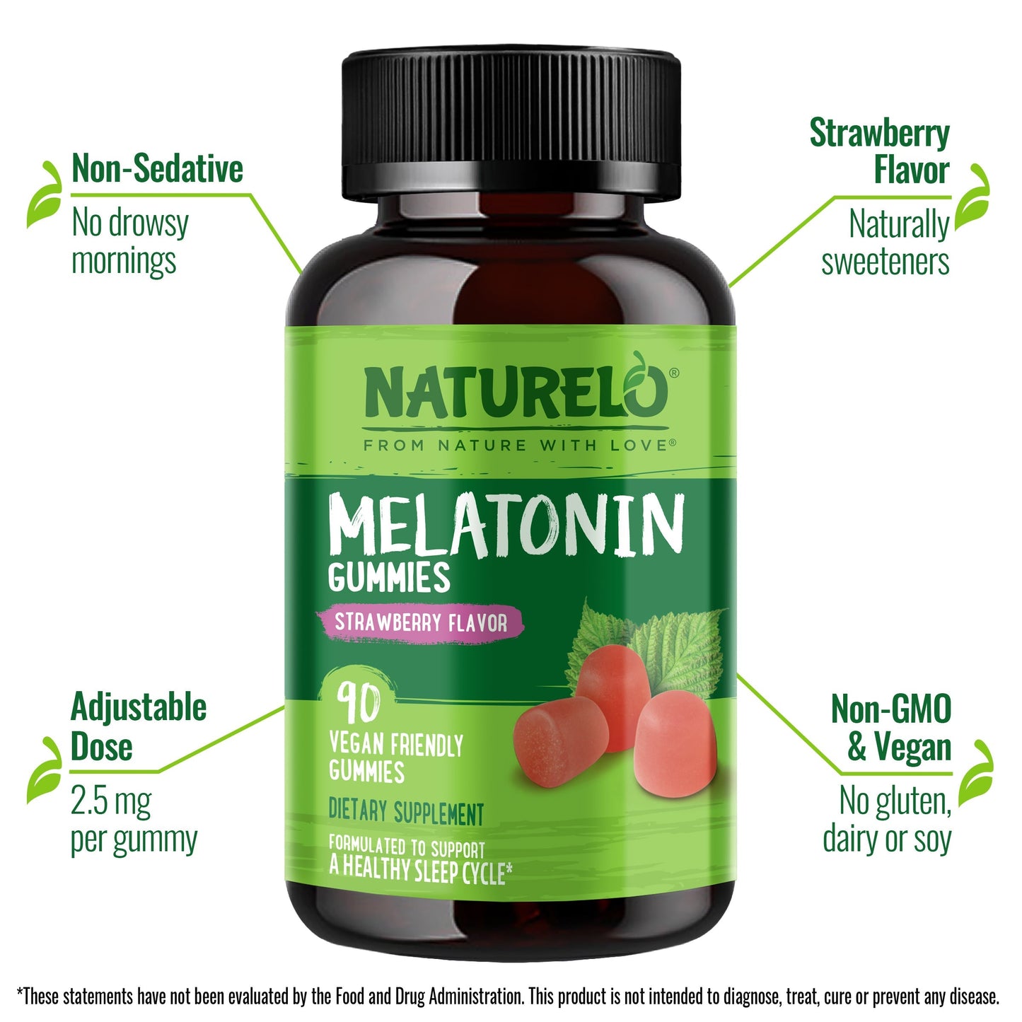 Melatonin Gummies for Adults - Strawberry Flavor