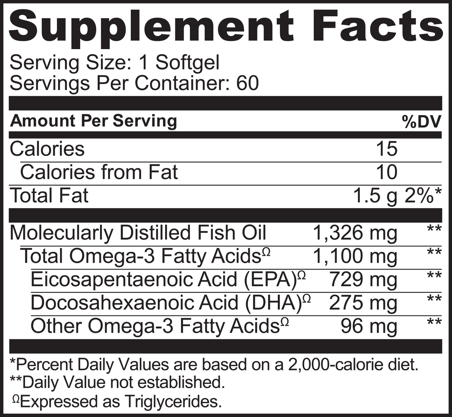 Omega-3 Fish Oil Supplement with Triglyceride Omega-3