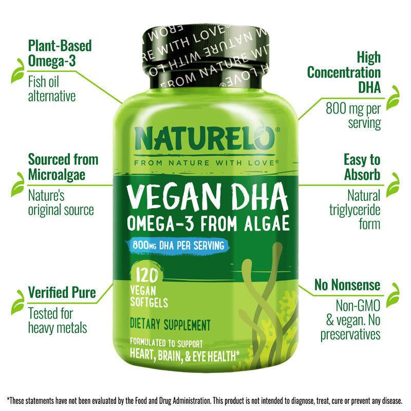 Vegan DHA Supplement with Omega-3 from Algae